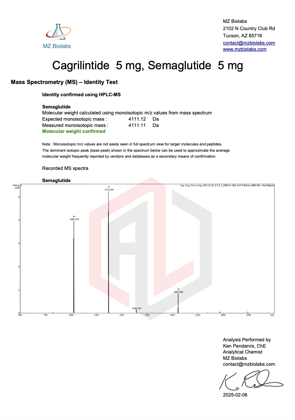 🧬 Cagrilintide 5MG, Semaglutide 5MG (Blend)