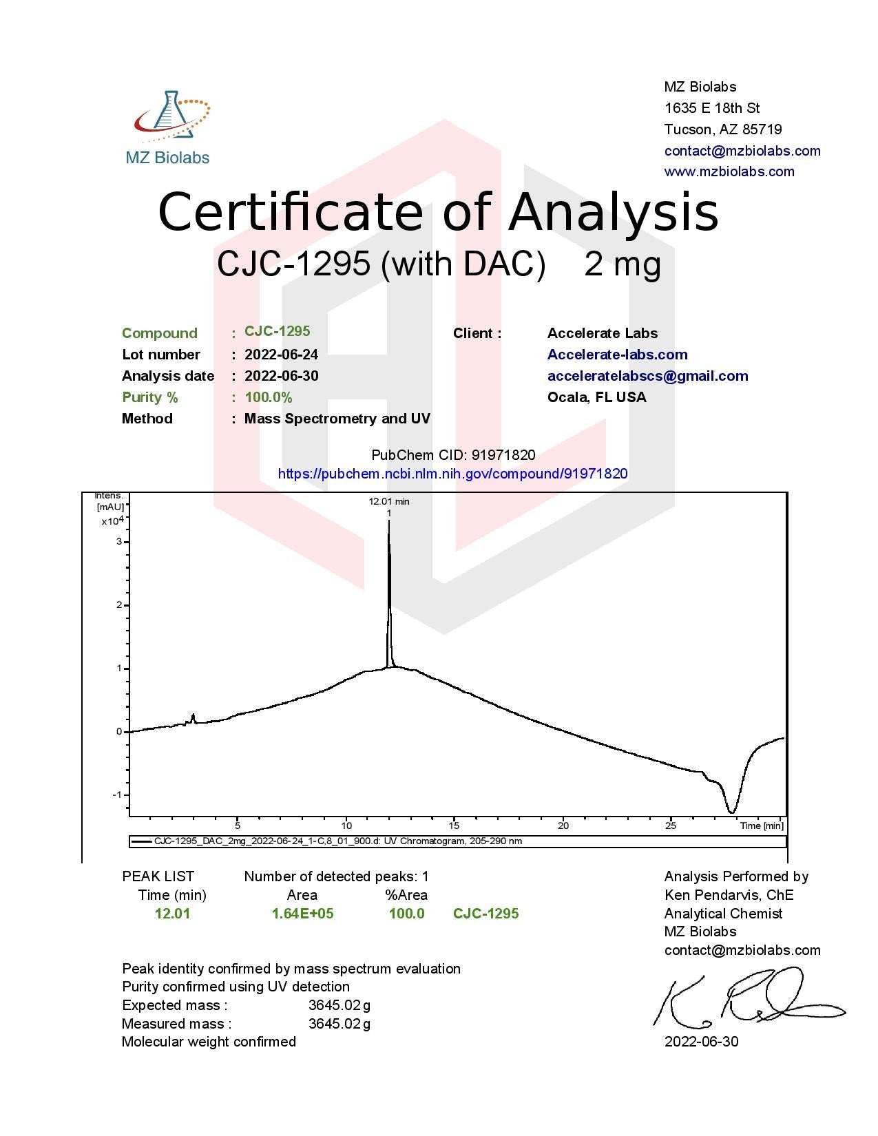 CJC-1295 DAC 2MG