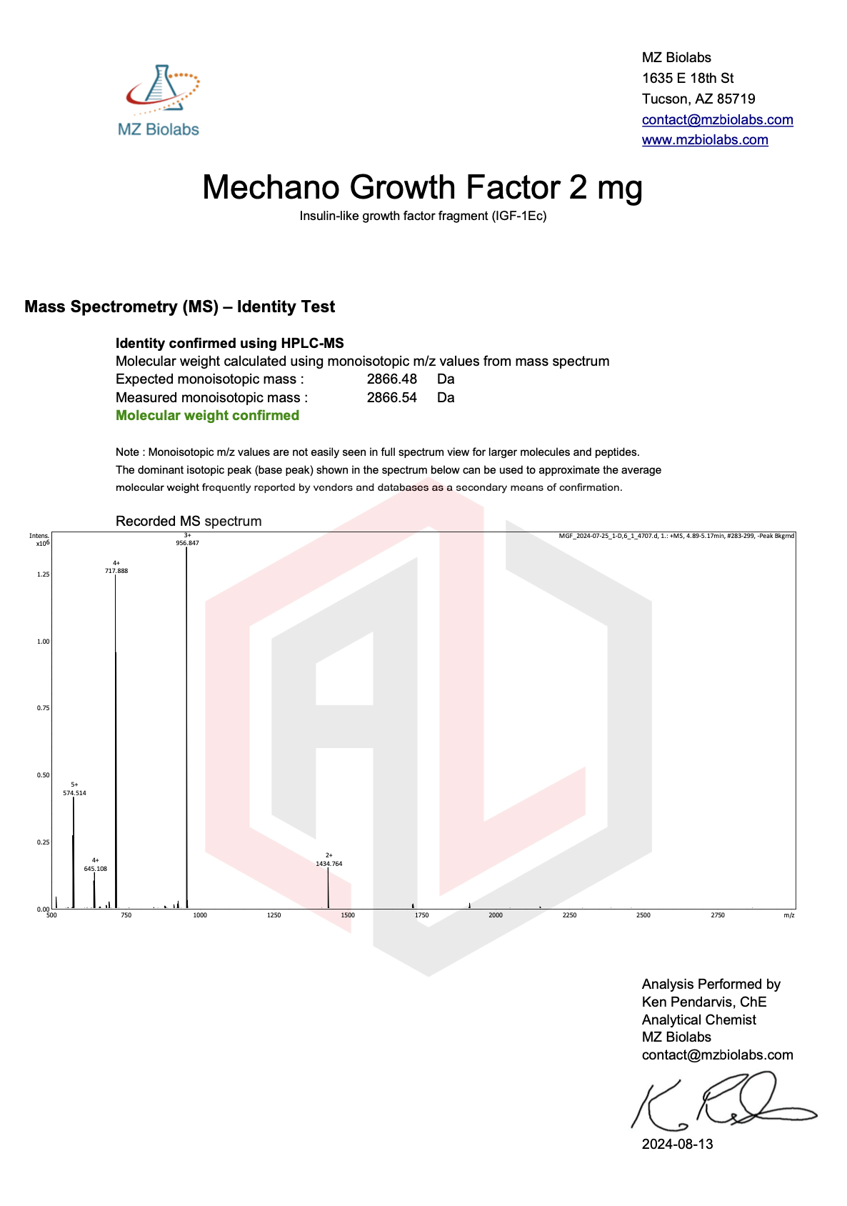 Mechano Growth Factor 2MG