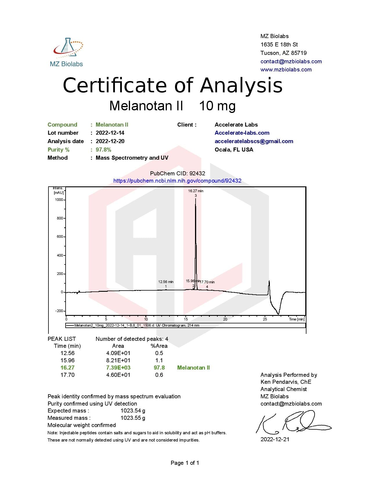 Melanotan-2 10MG