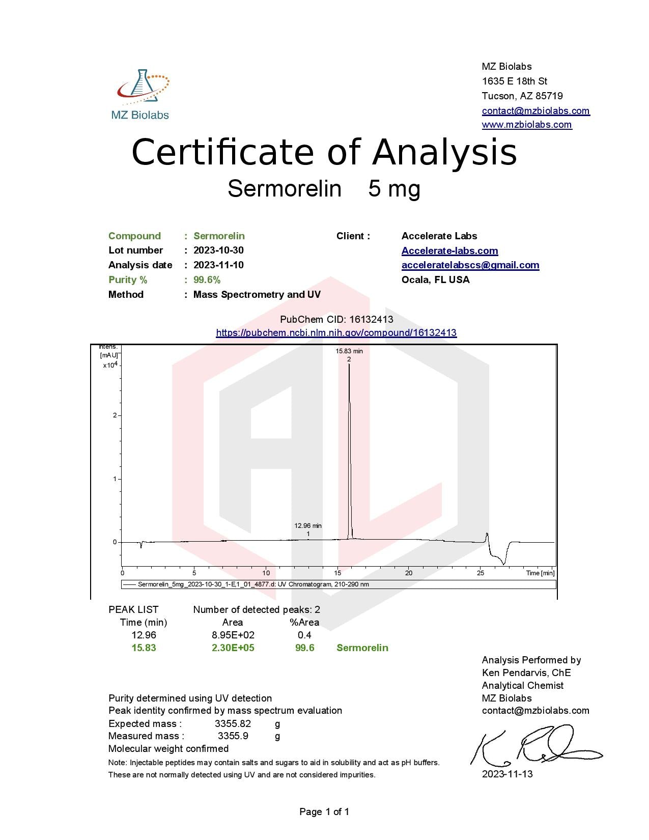 Semaglutide (5MG x1) Sermorelin (5MG x1)